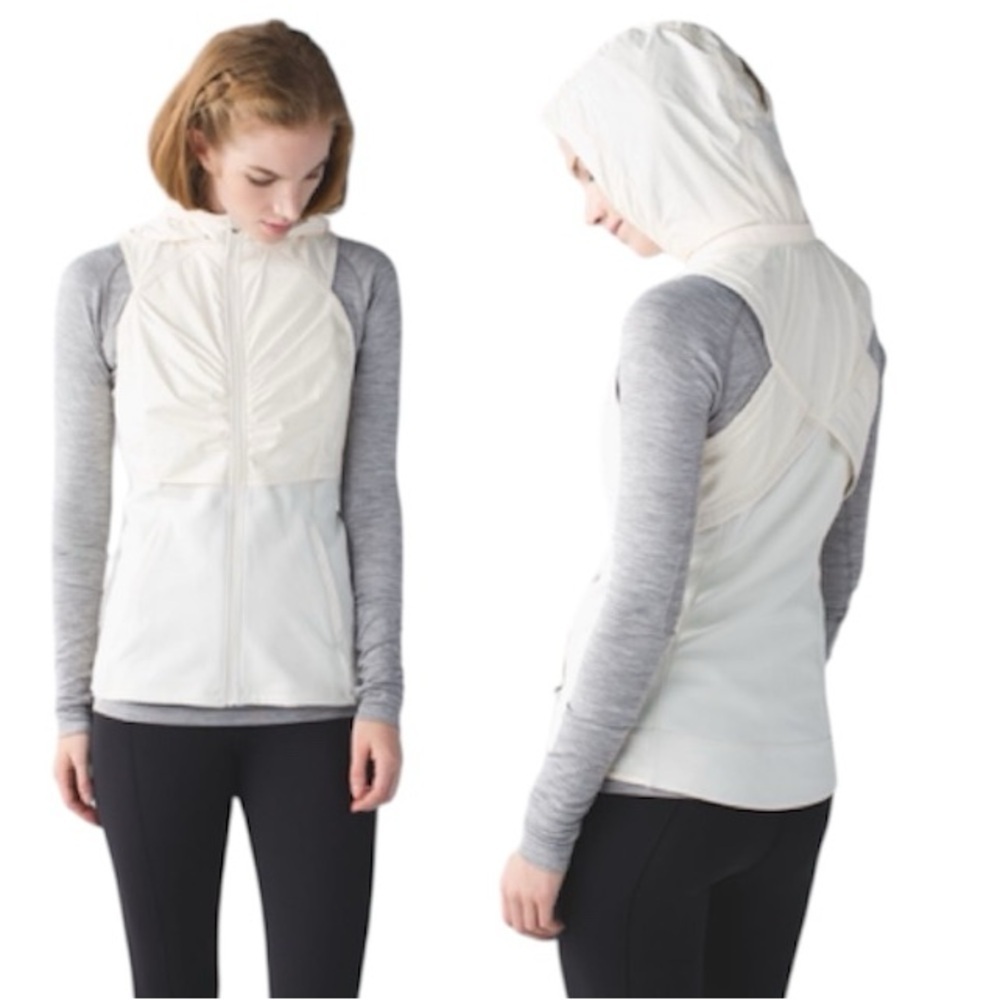 Lululemon Kanto Catch Me Vest Zip Hood Pockets Stretch Wind Resistant 8 Hoodie